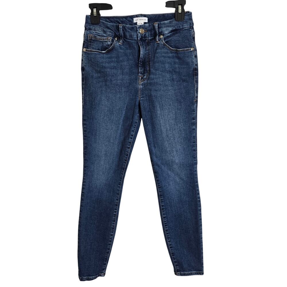 Good American High Rise Skinny Cropped Jeans Size 29